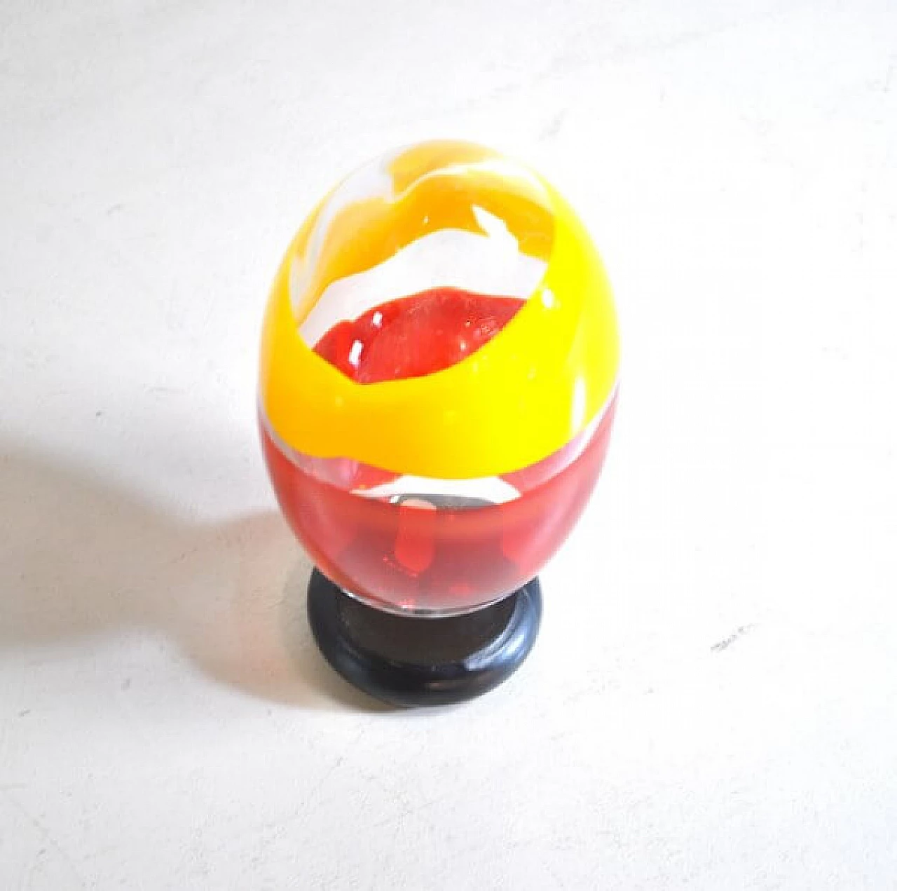 Egg sculpture in polychrome glass, 60s 1213220