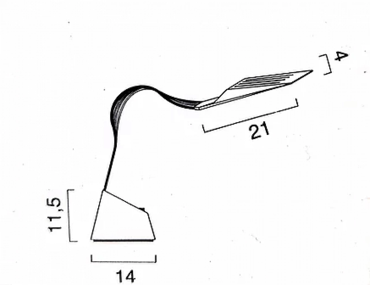 Lampada da tavolo Nastro di Alberto Fraser per Stilonovo, anni '80 1213267