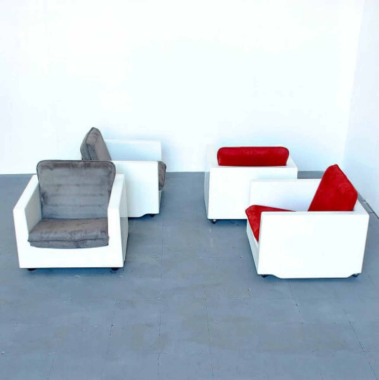 4 Poltrone Kububo di Ico Parisi per MIM, anni '60 1213332