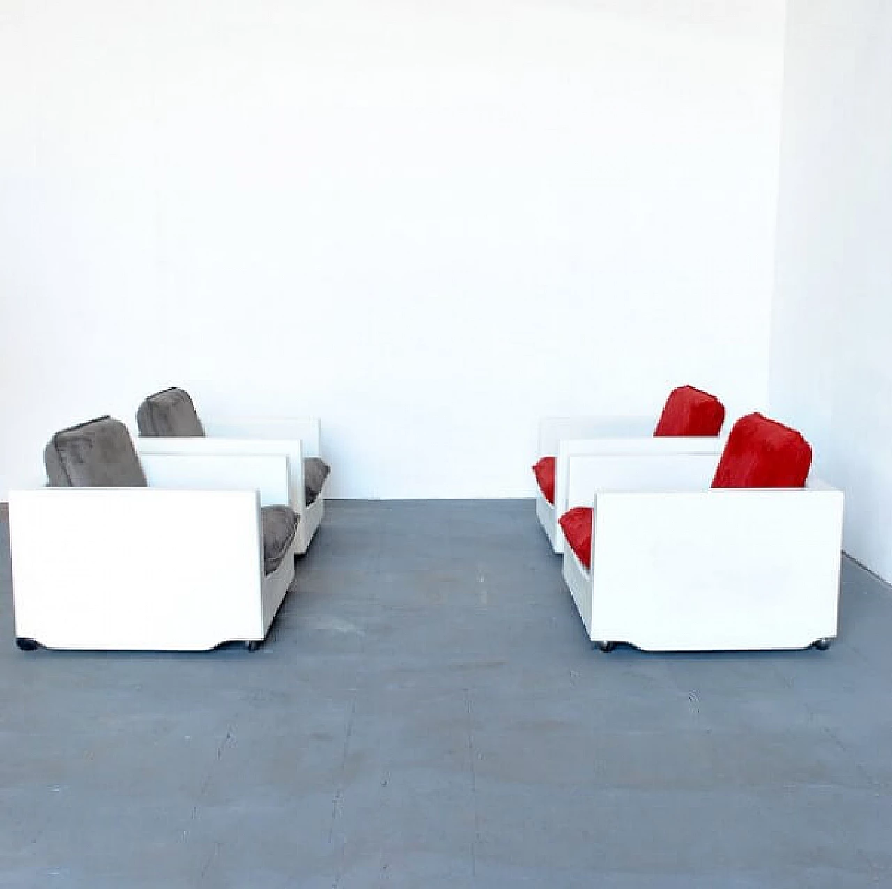 4 Poltrone Kububo di Ico Parisi per MIM, anni '60 1213334