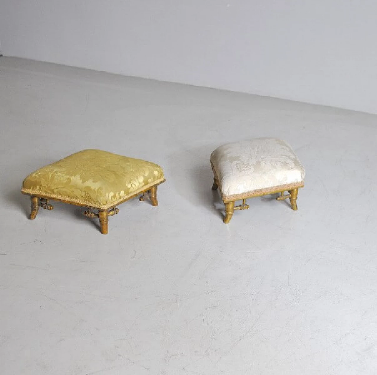 Pair of colonial ottomans, 20s 1213349