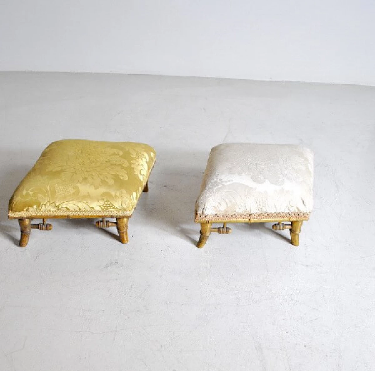 Pair of colonial ottomans, 20s 1213352