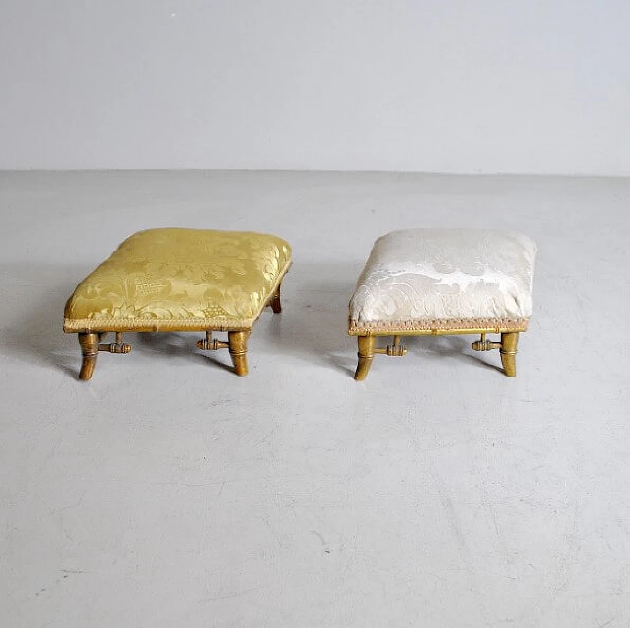 Pair of colonial ottomans, 20s 1213353
