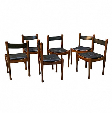 6 Dining chairs by Silvio Coppola for Bernini, 60s