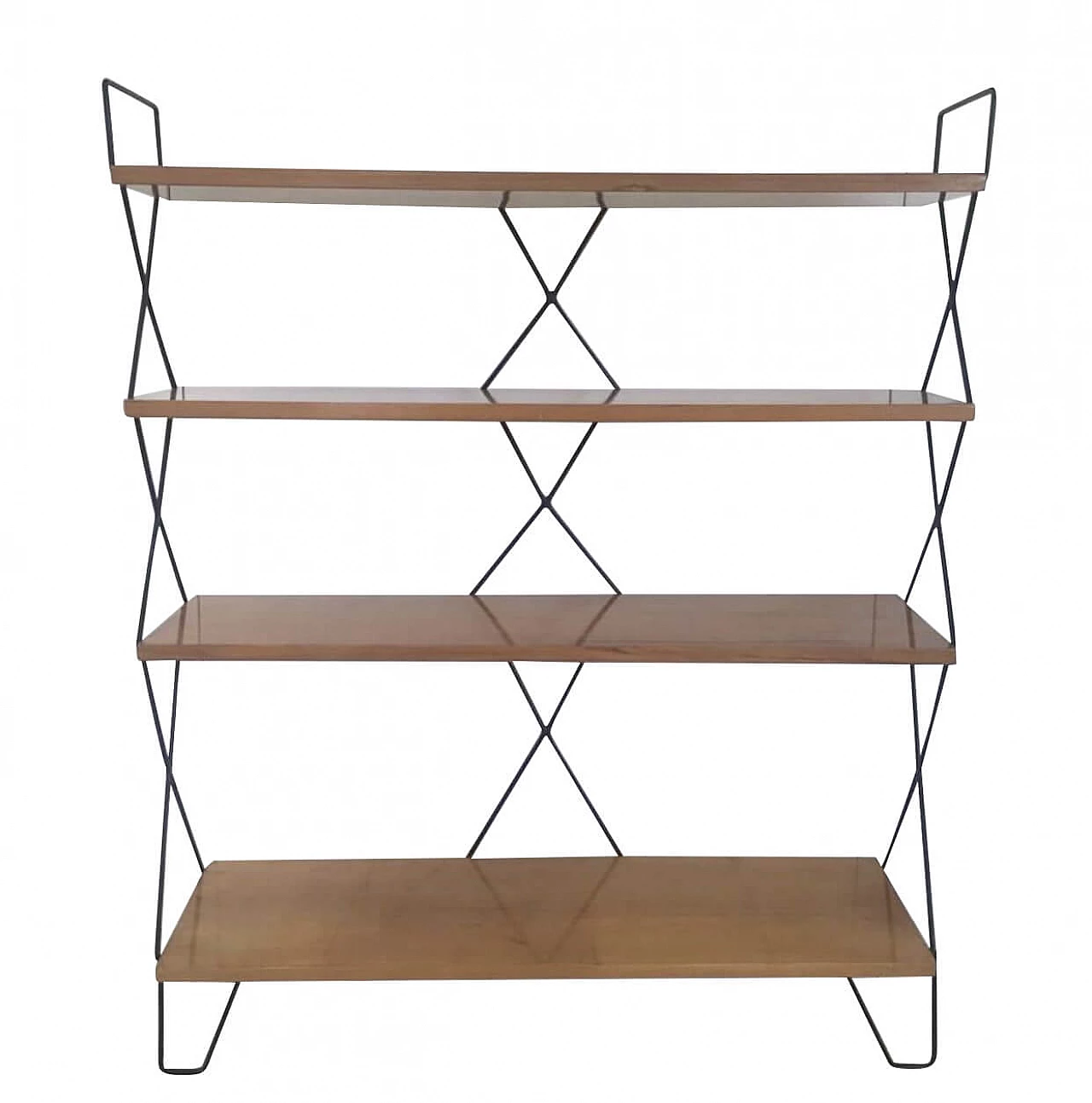 Scaffale in ferro e legno di ISA Bergamo, anni '60 1213540