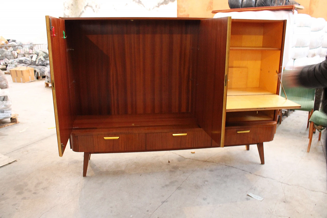 Sideboard in teak and maple, 50s 1213749
