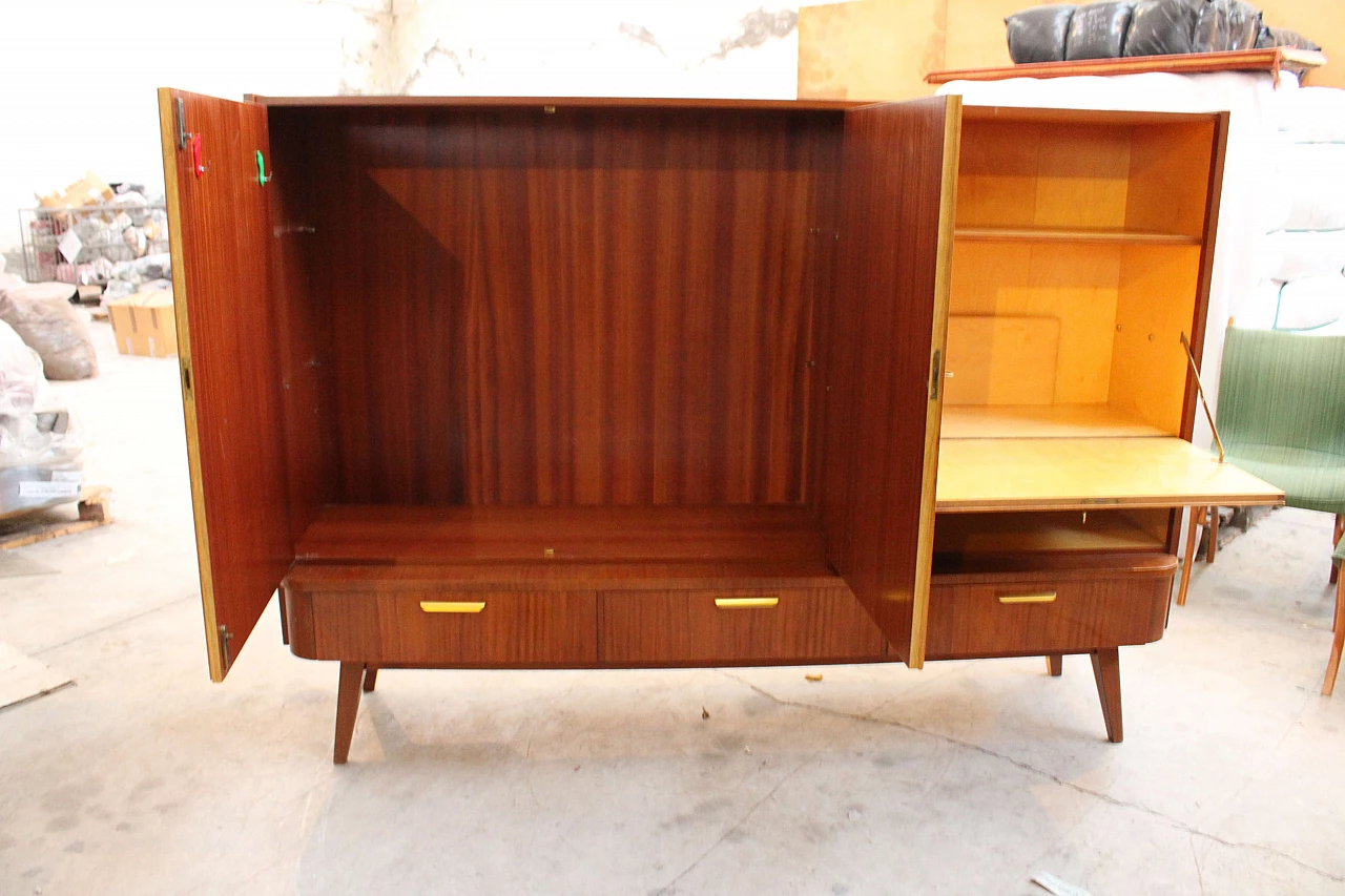 Sideboard in teak and maple, 50s 1213750