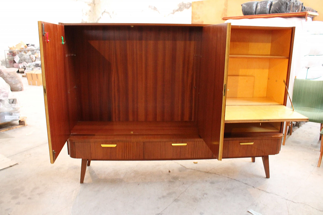 Credenza in teak e acero, anni '50 1213750