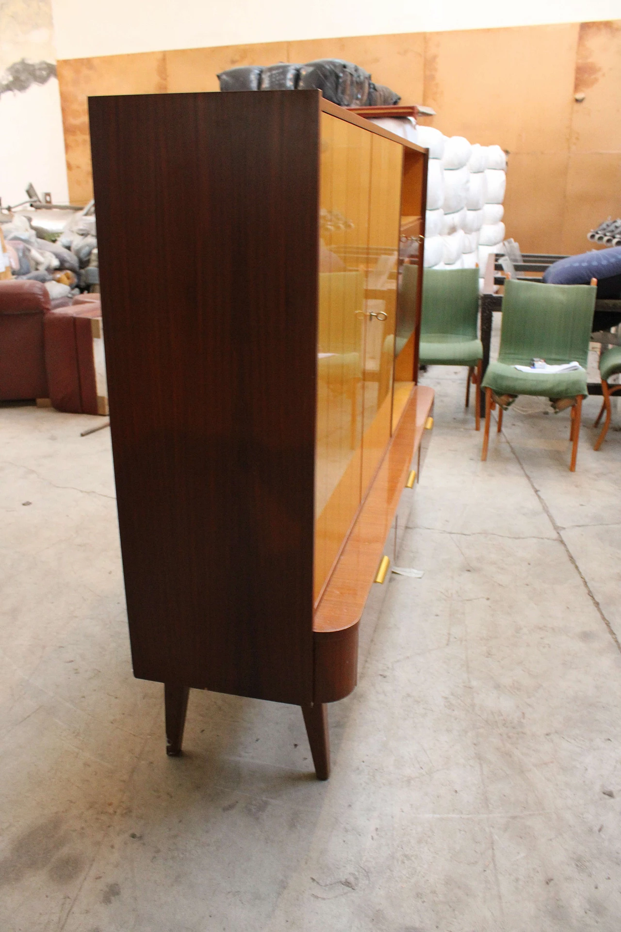 Sideboard in teak and maple, 50s 1213751