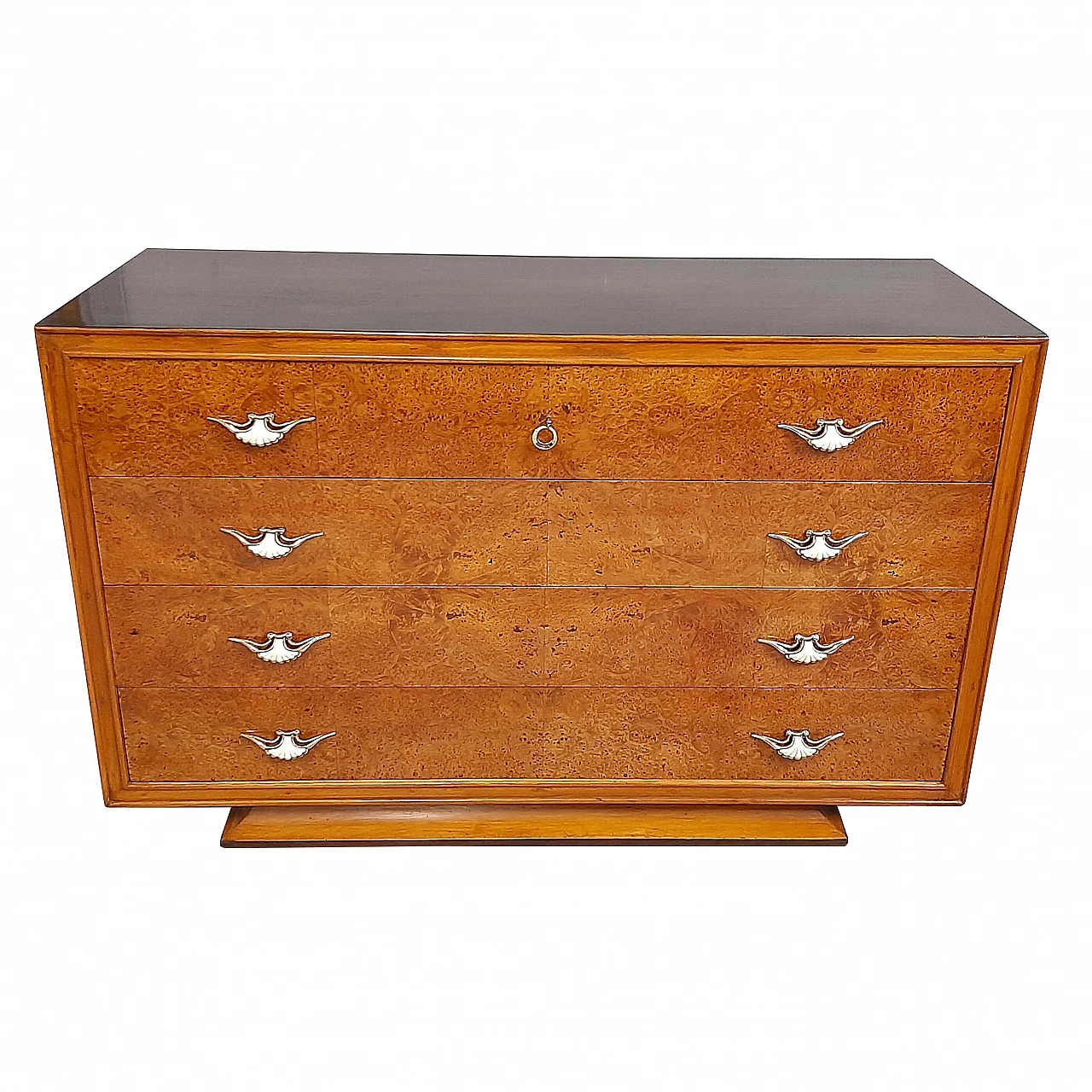 Art Deco chest of drawers in rosewood and tuya burl, 1940s 1213942