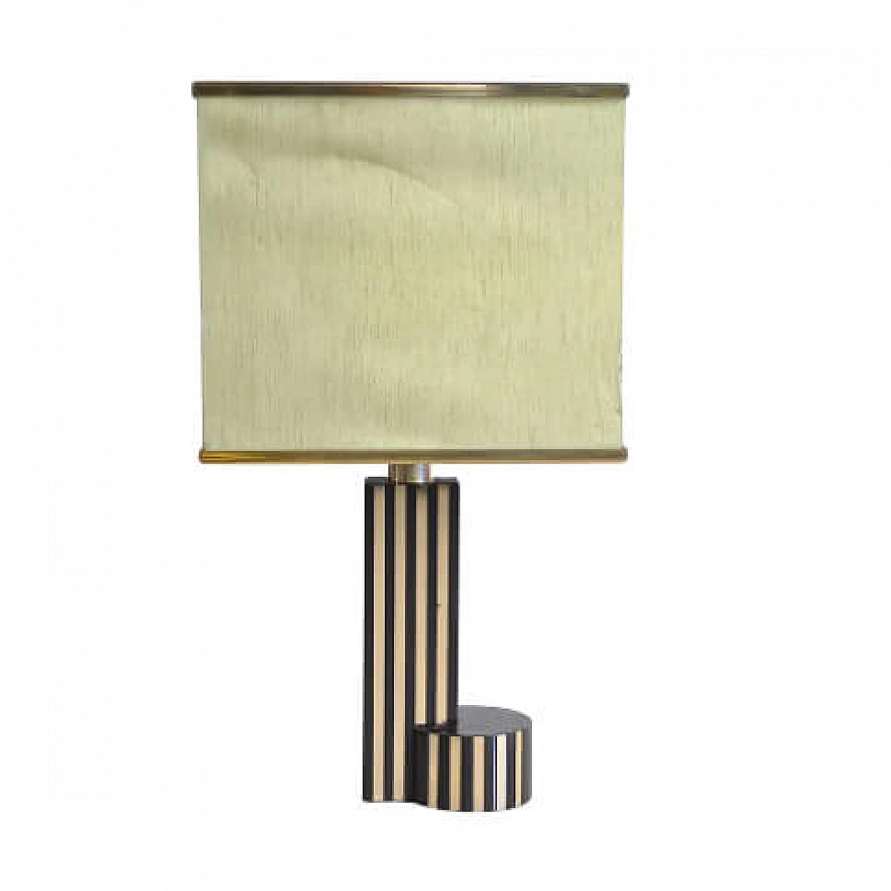 Table lamp in brass and bakelite in Romeo Rega style, 70s 1213950