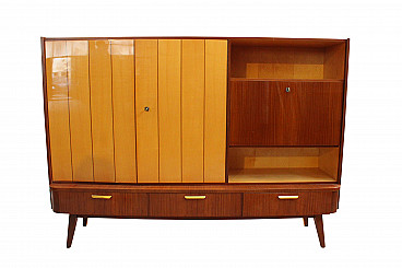 Sideboard in teak and maple, 50s