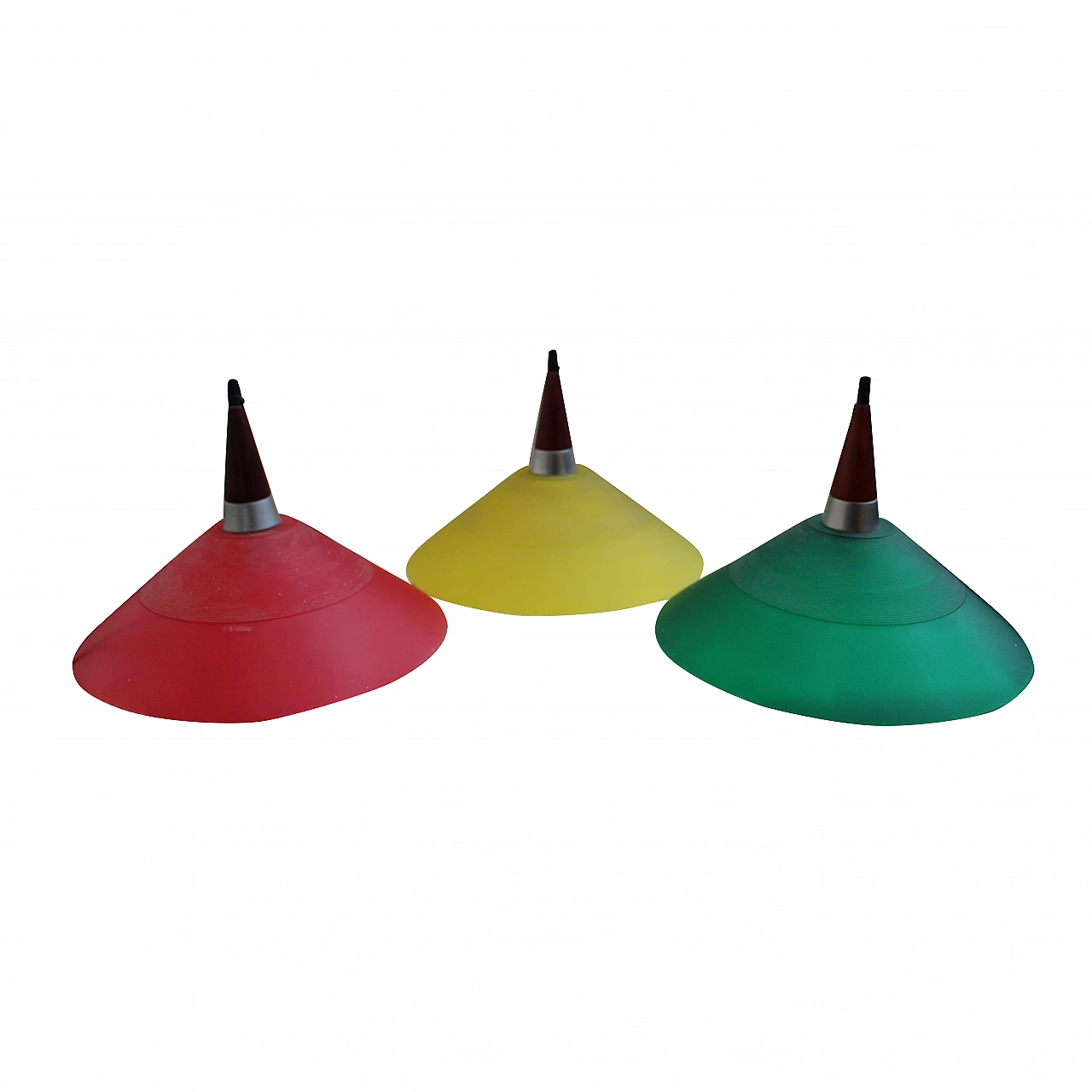 3 Lampade da soffitto in vetro di Murano di Fabbian, anni '80 1213977