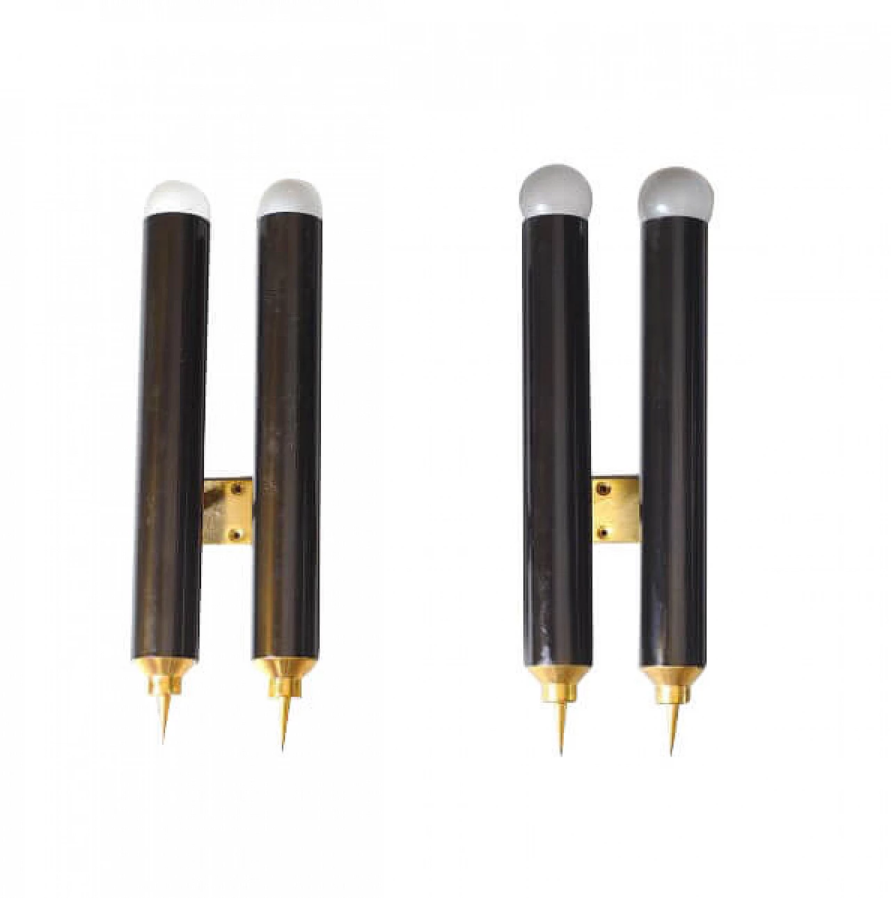 2 Brass wall sconce by Lumière, 60s 1214027