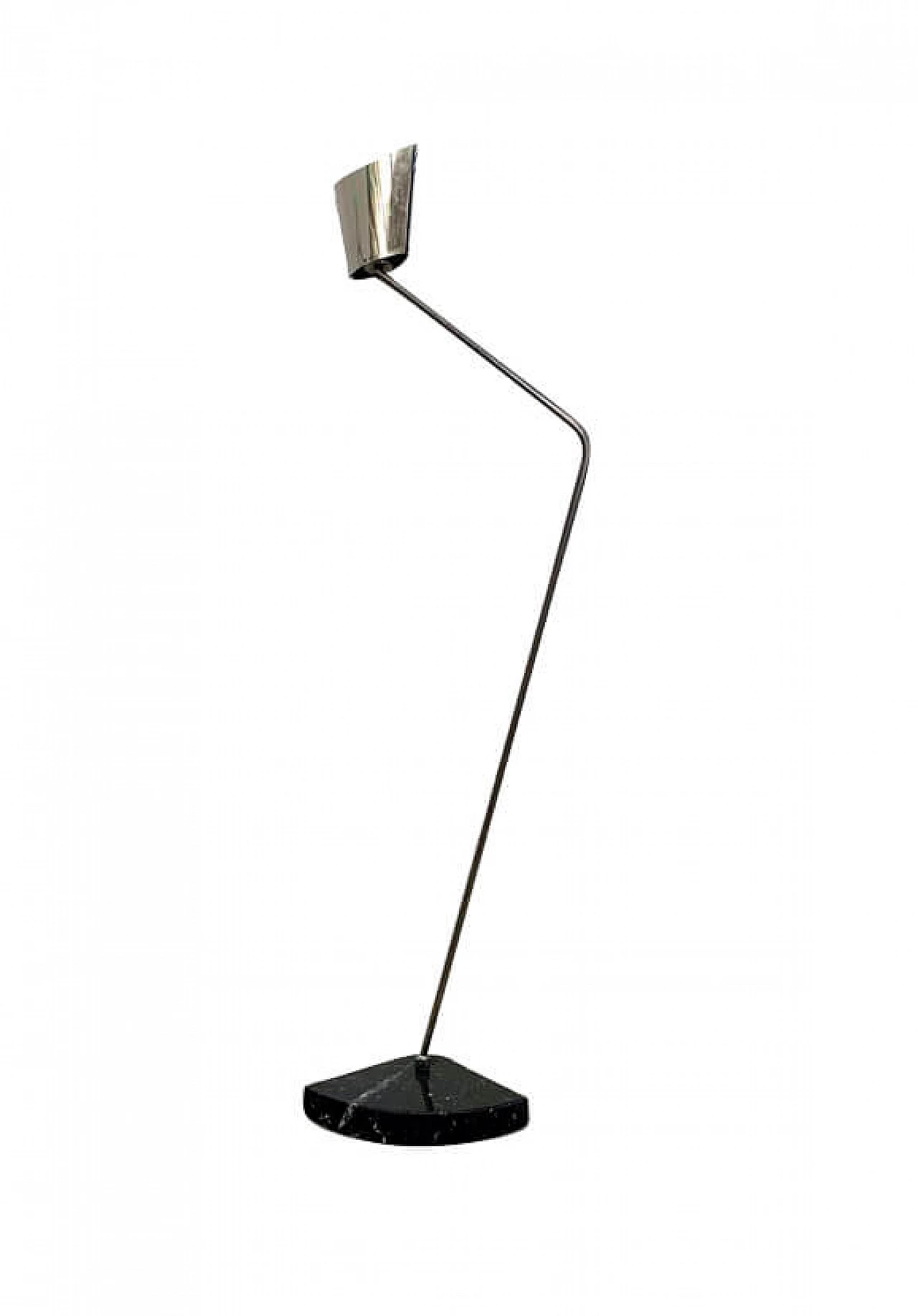 Floor lamp in chromed metal and marble by Tecta, 70s 1214088