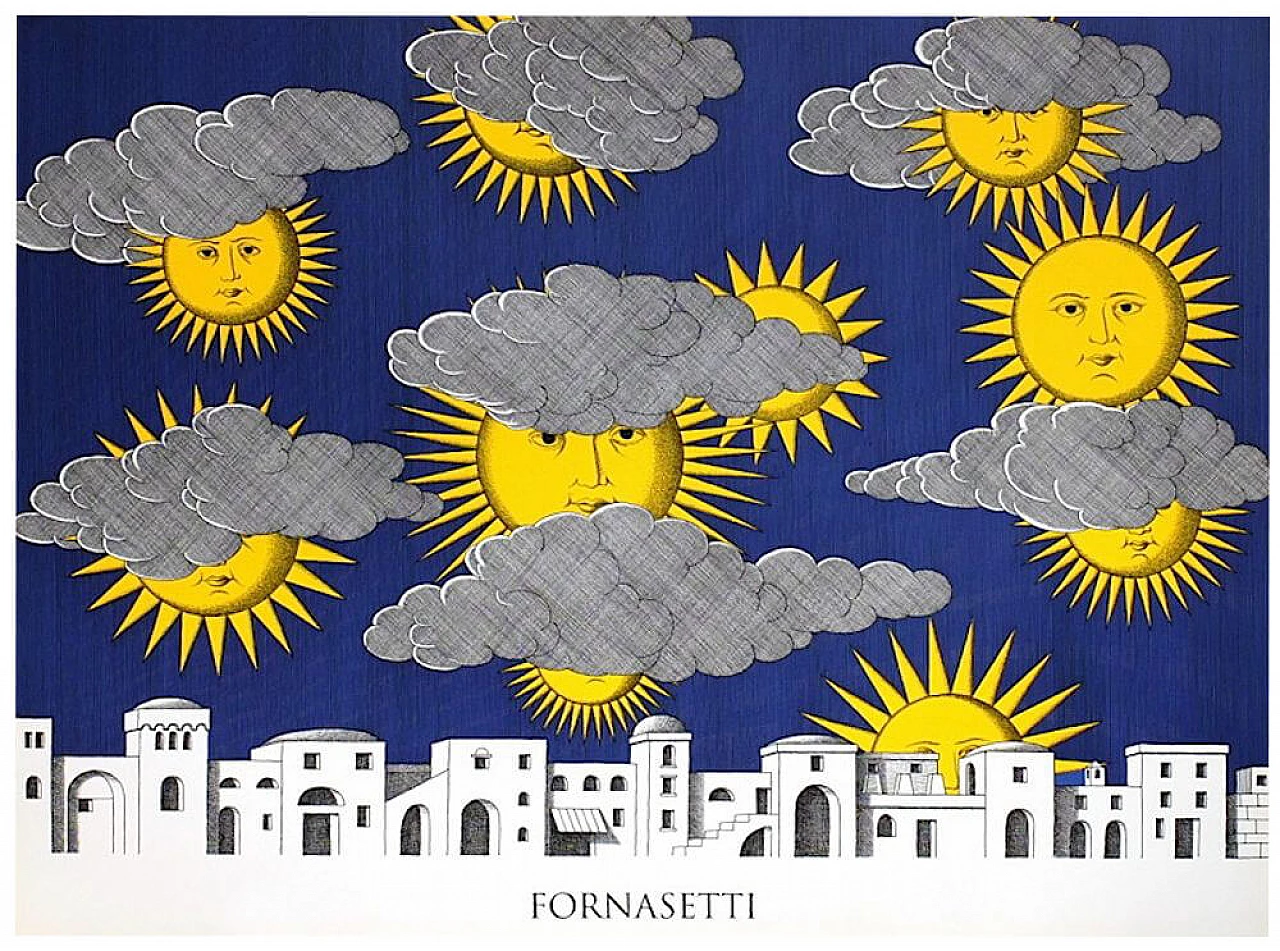 Lithograph by Piero Fornasetti, Sun of Capri, 1993 1214106