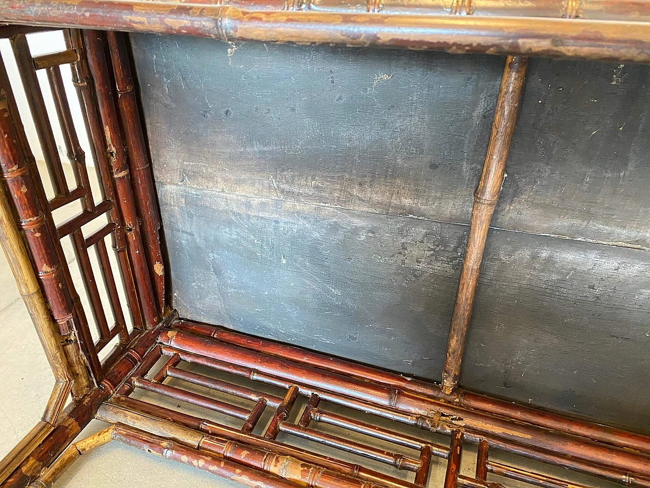 Antica consolle cinese in bambù, '800 1214115