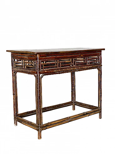 Cinese Bamboo console table, 19th century