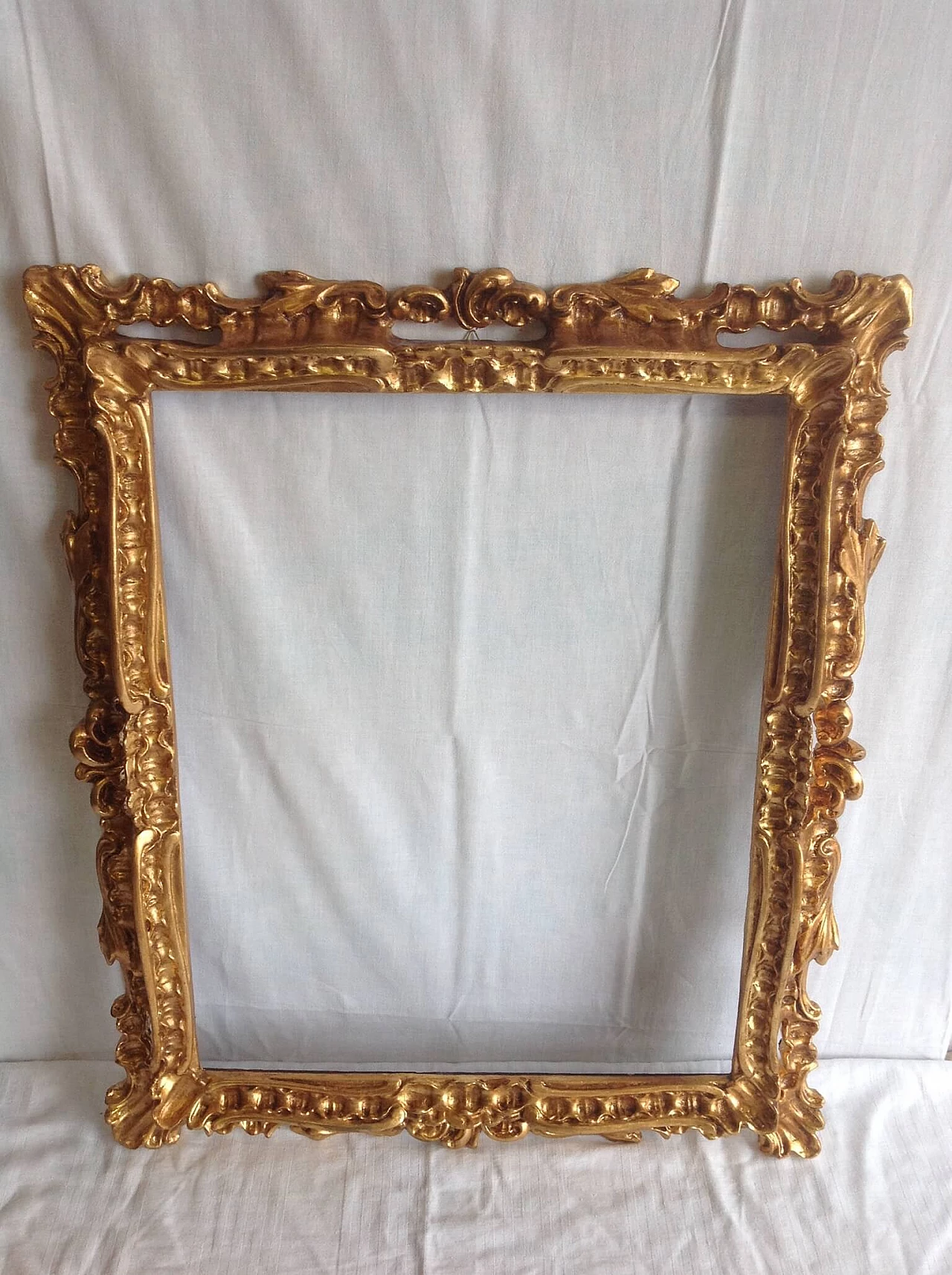 Pair of Baroque style frames in wood and gilded plaster, 30s 1214321