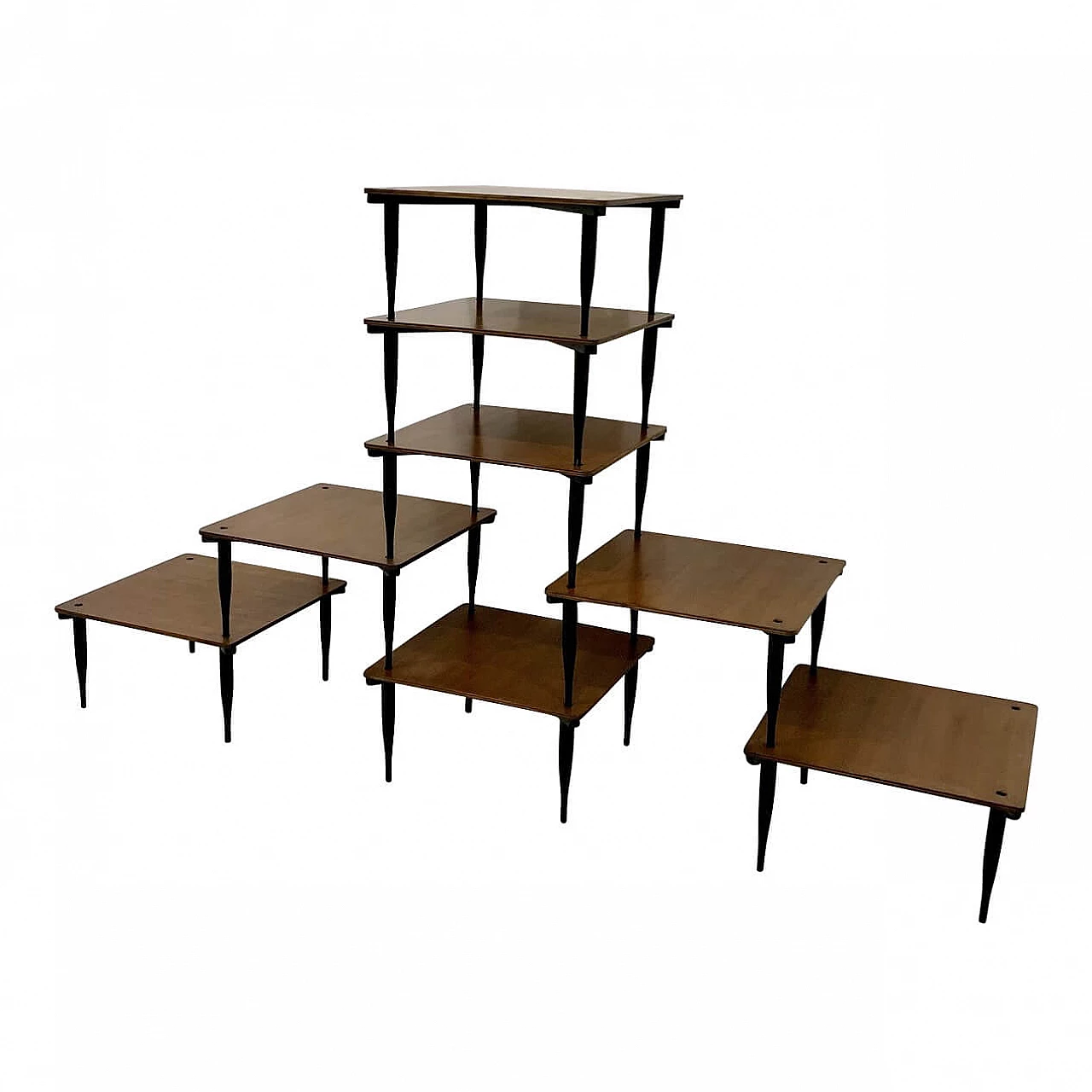 Bookcase composed of T8 coffee tables by Vico Magistretti for Azucena, 50s 1214576