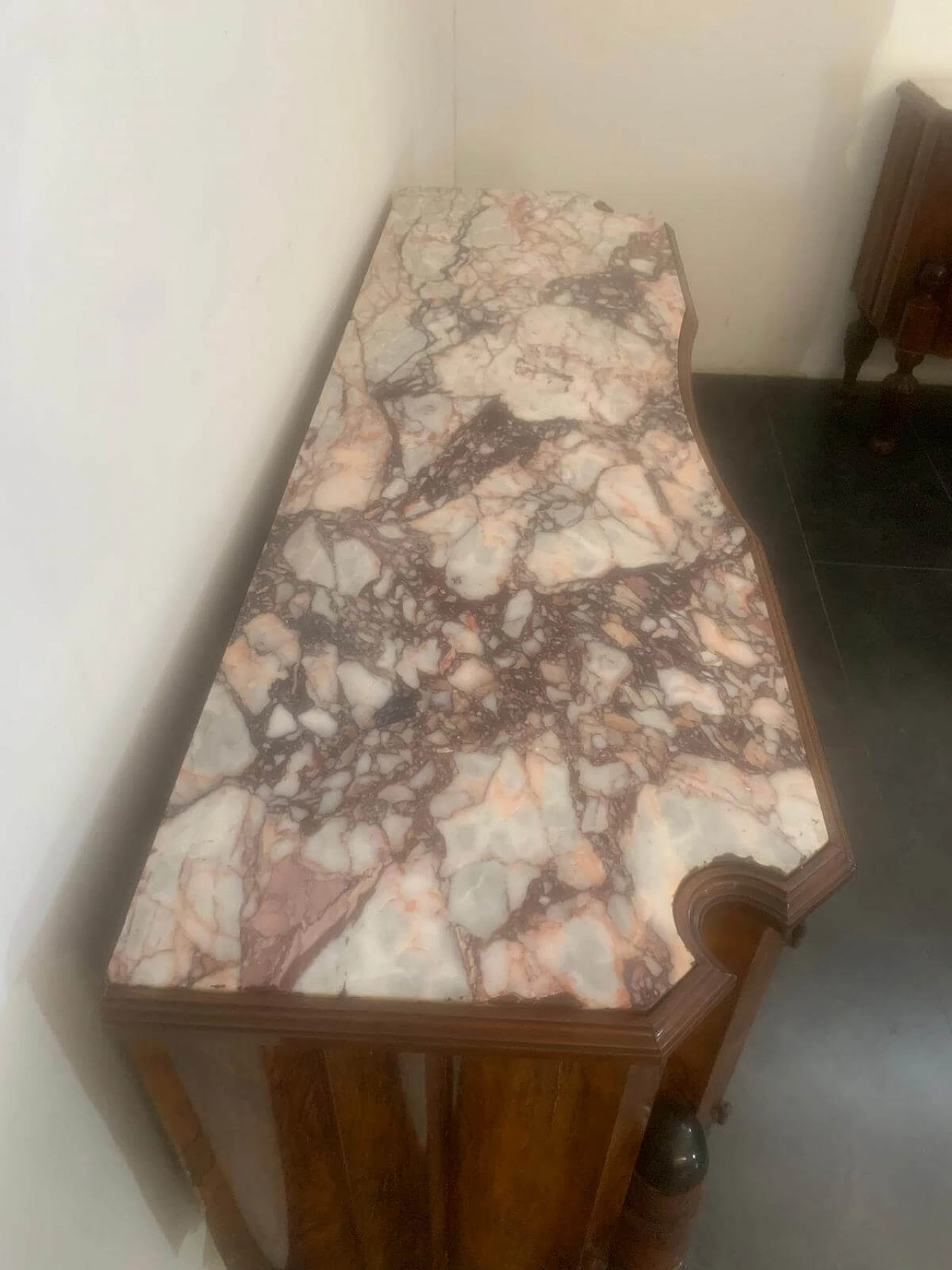 Credenza Art Deco in palissandro e pietra medicea, anni '30 1215113