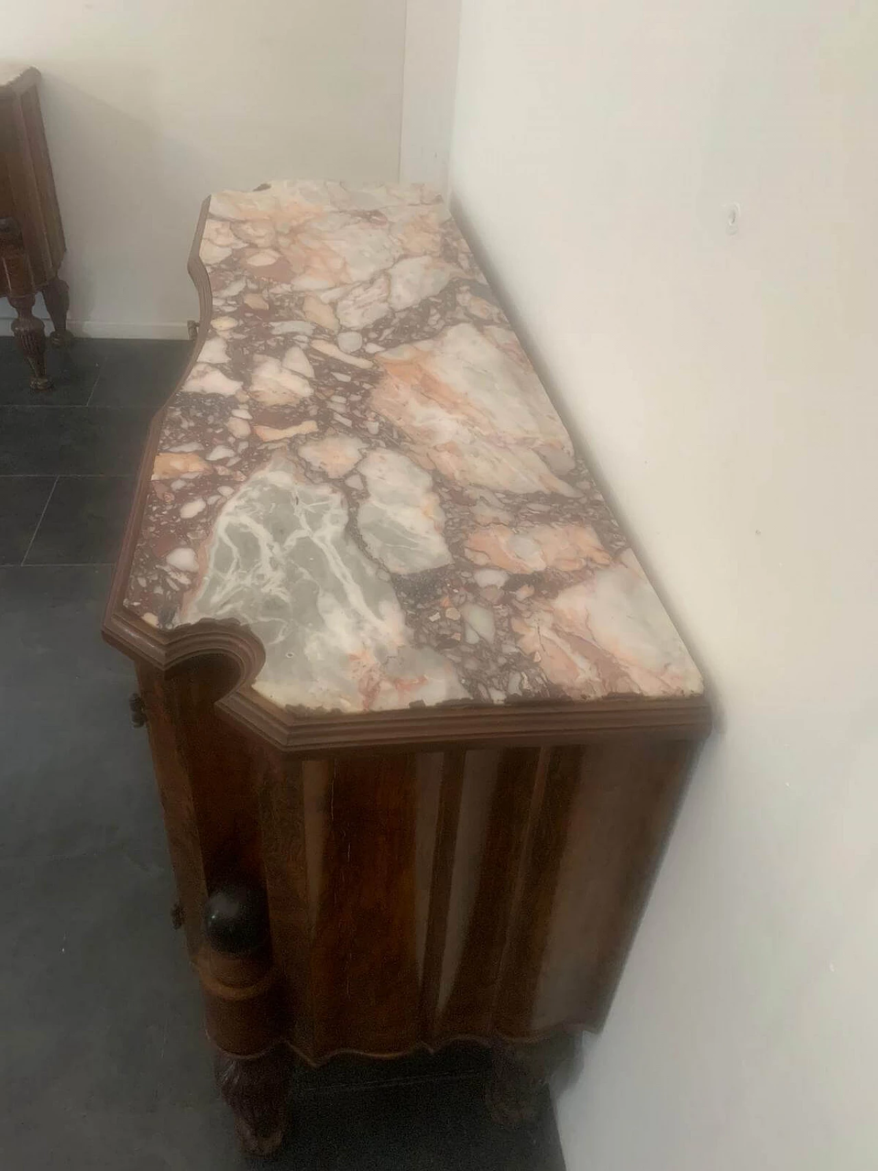 Credenza in palissandro, breccia e pietra medicea, anni '30 1215125