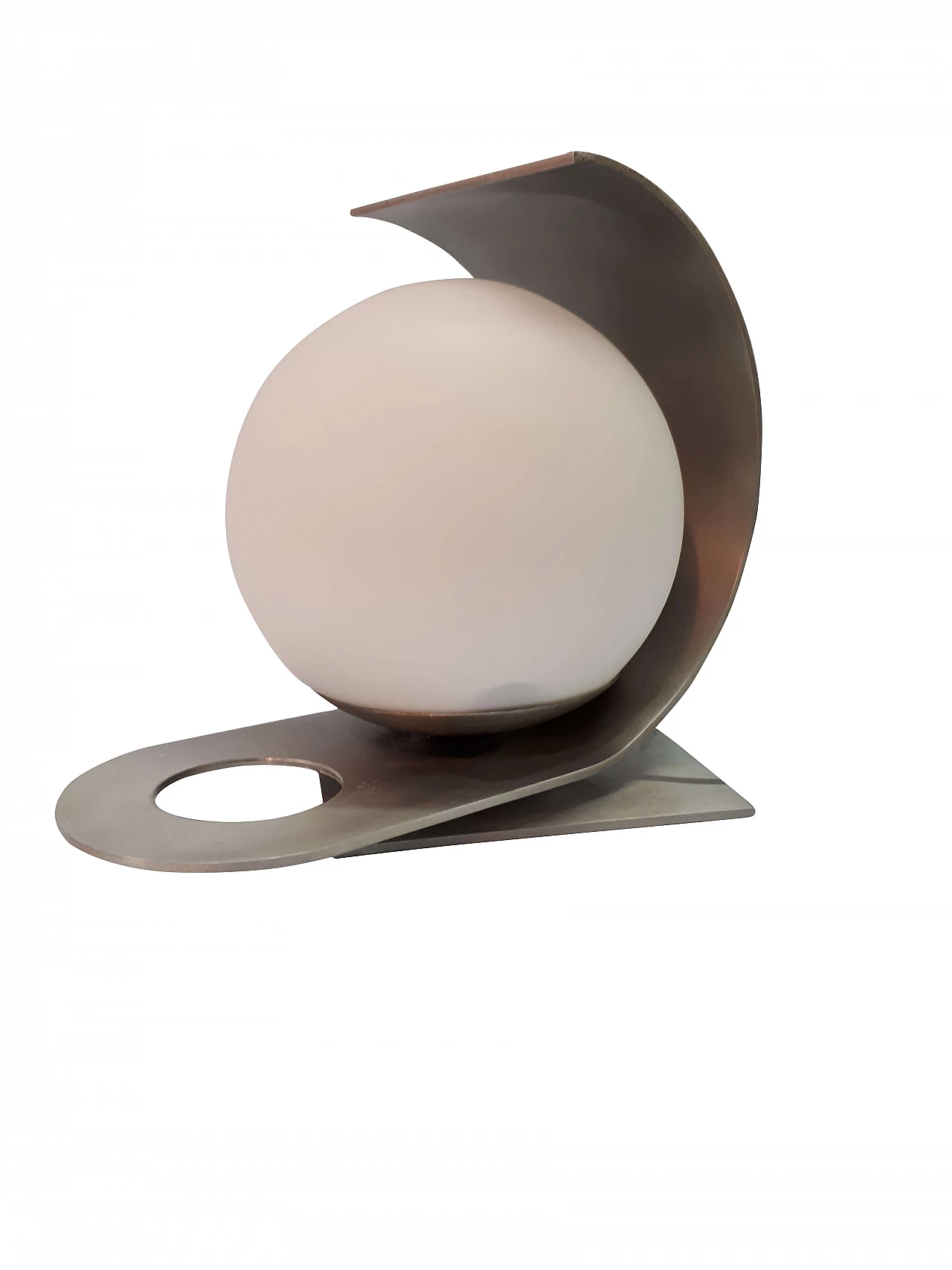 Pair of table lamps in satin-finish aluminium by Pia Guidetti Crippa for Lumi, 70s 1215231
