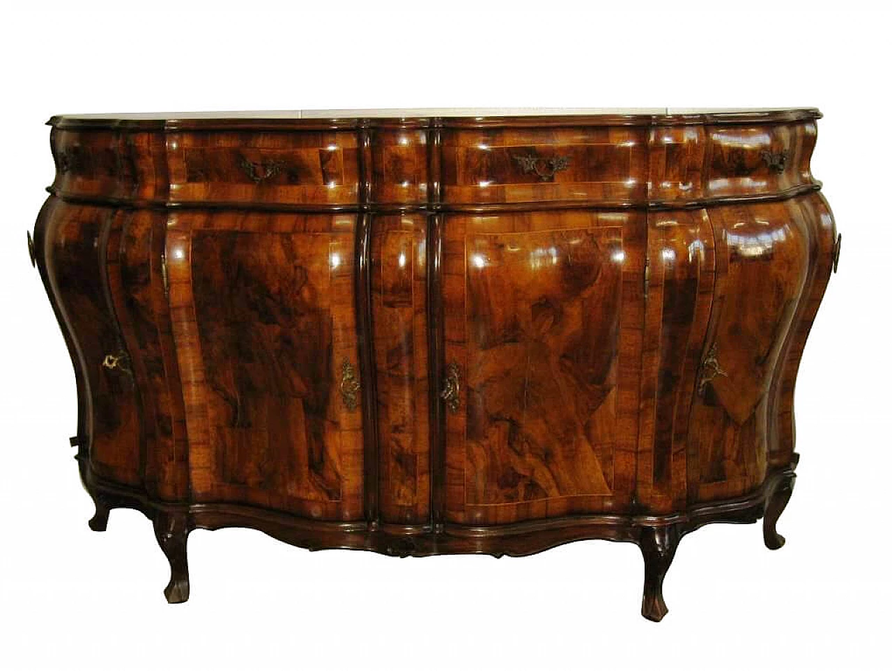 Credenza veneta bombata in stile antico, anni '60 1215386
