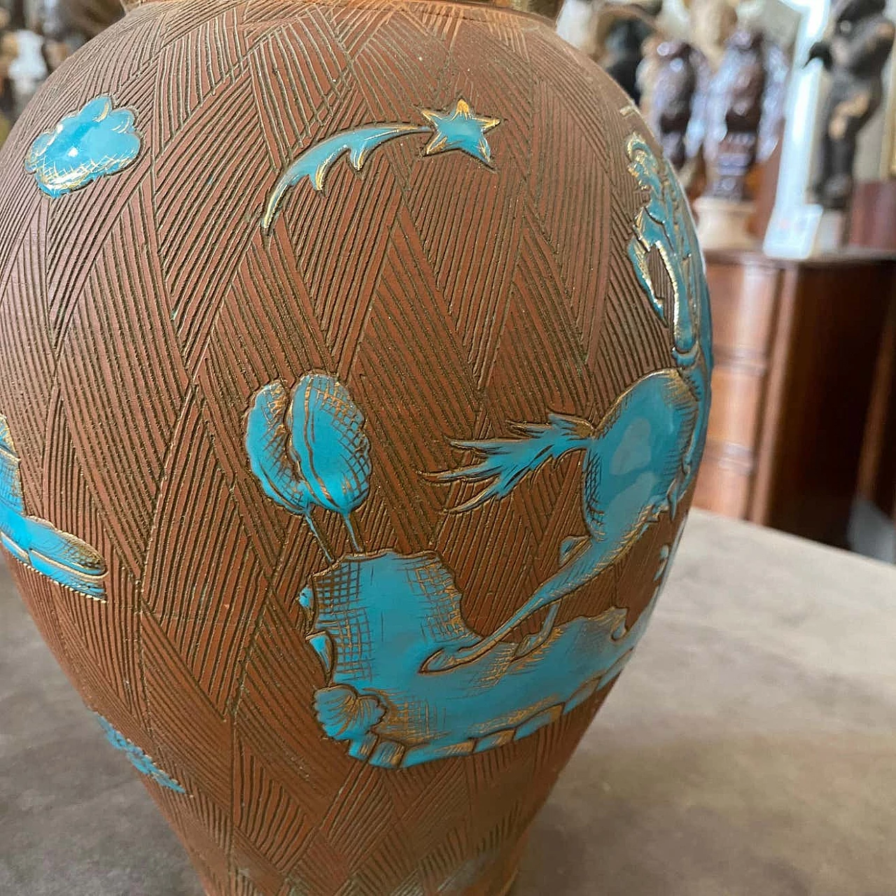 Vaso in ceramica di Fantechi, anni '50 1215447