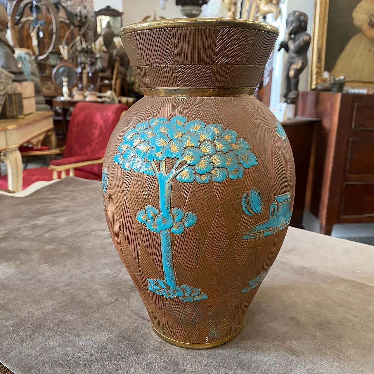Vaso in ceramica di Fantechi, anni '50 1215448