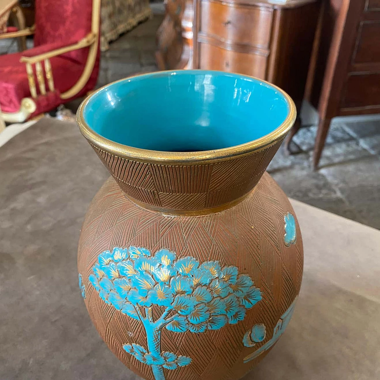 Vaso in ceramica di Fantechi, anni '50 1215449