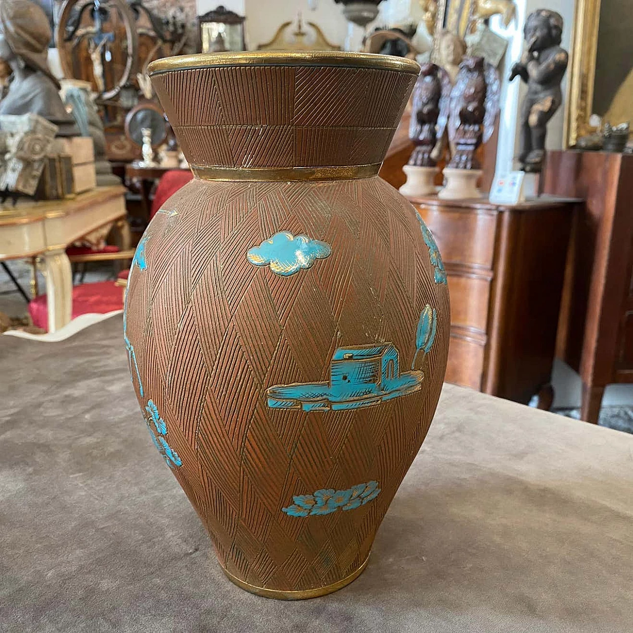 Vaso in ceramica di Fantechi, anni '50 1215451