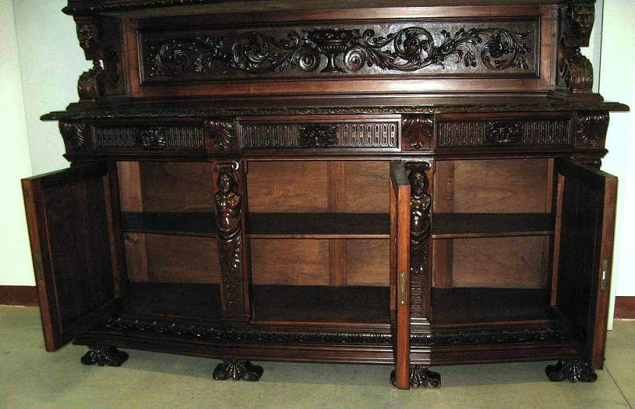 Walnut sideboard Renaissance style, early '900 1215522