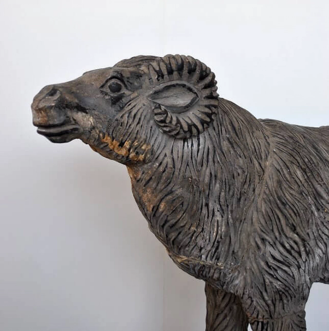 Wooden statue representing a ram, 50s 1215681