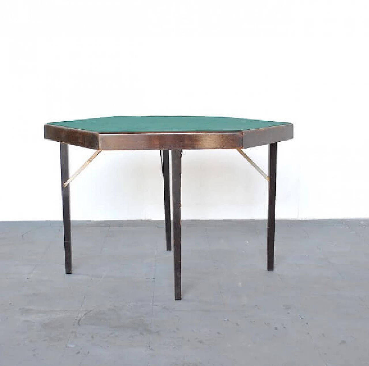 Folding hexagonal game table by Fratelli Zari Milano, 50s 1215710