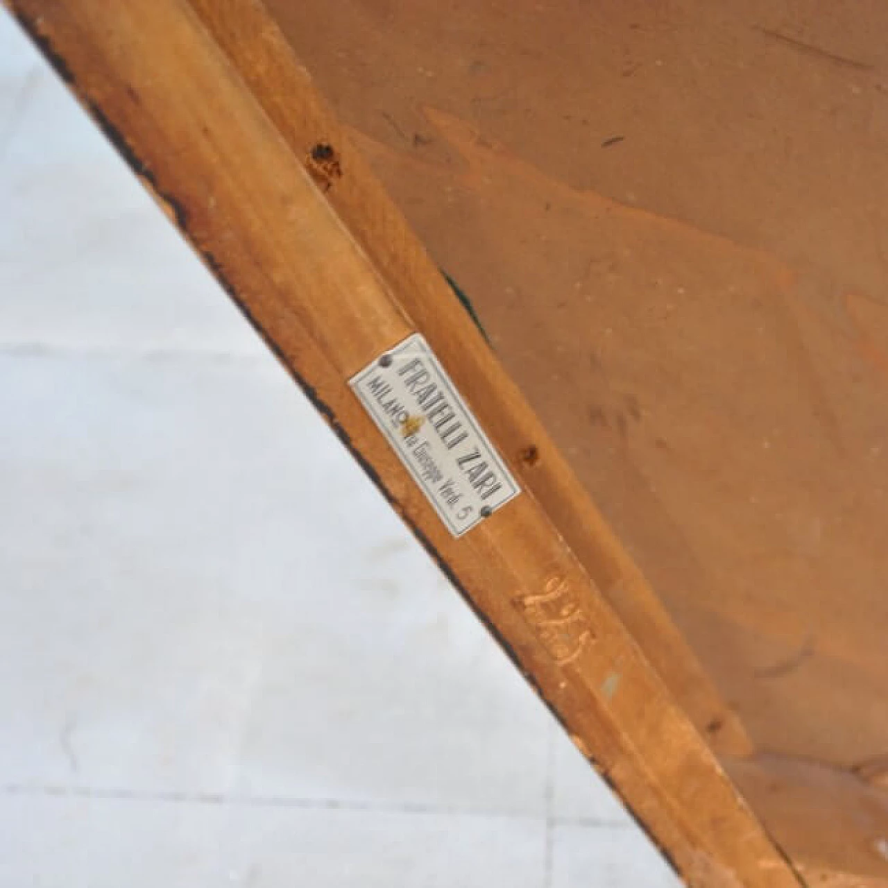 Folding hexagonal game table by Fratelli Zari Milano, 50s 1215712