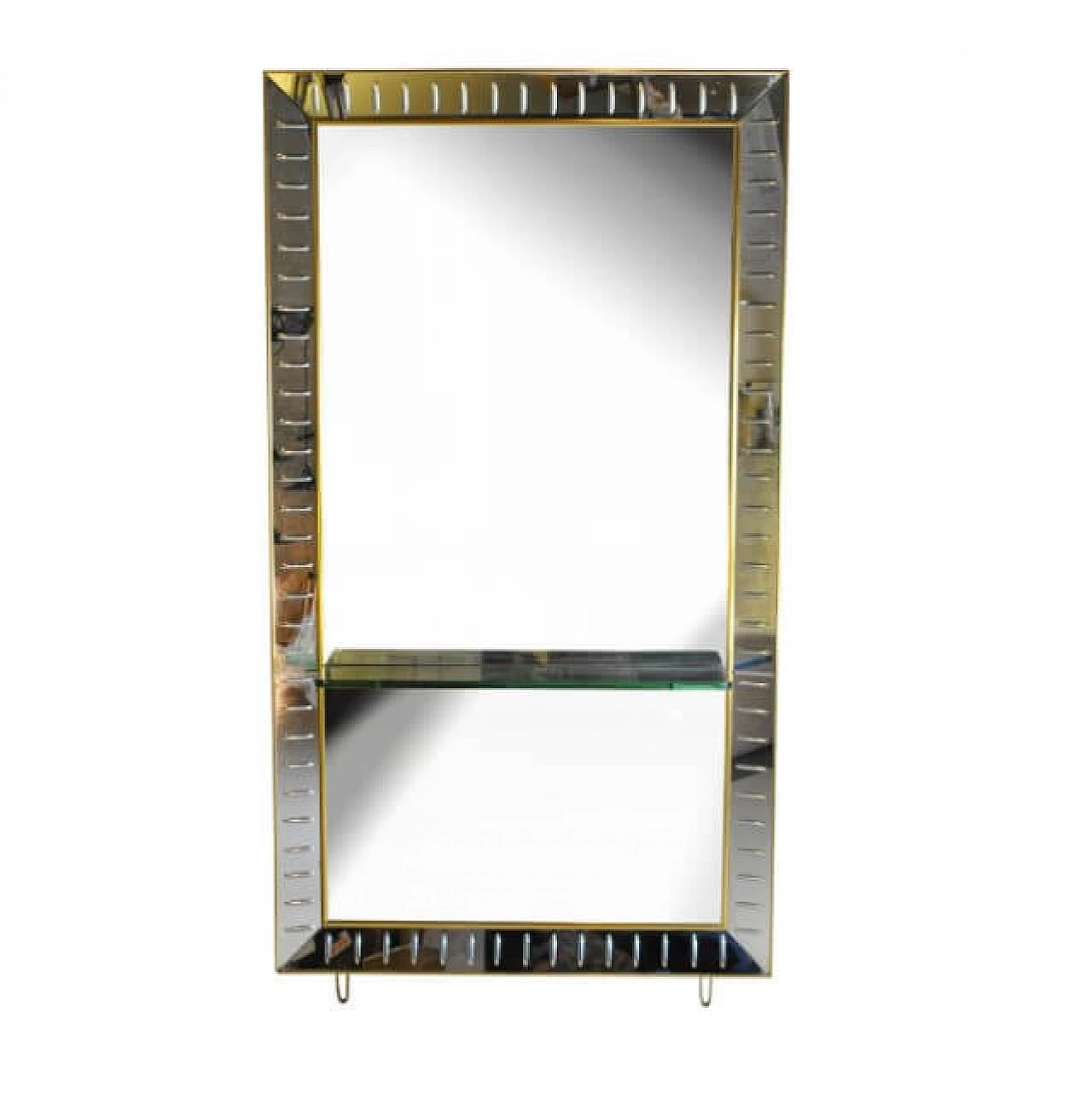 Consolle in legno e vetro modellato di Cristal Art, anni '50 1216148