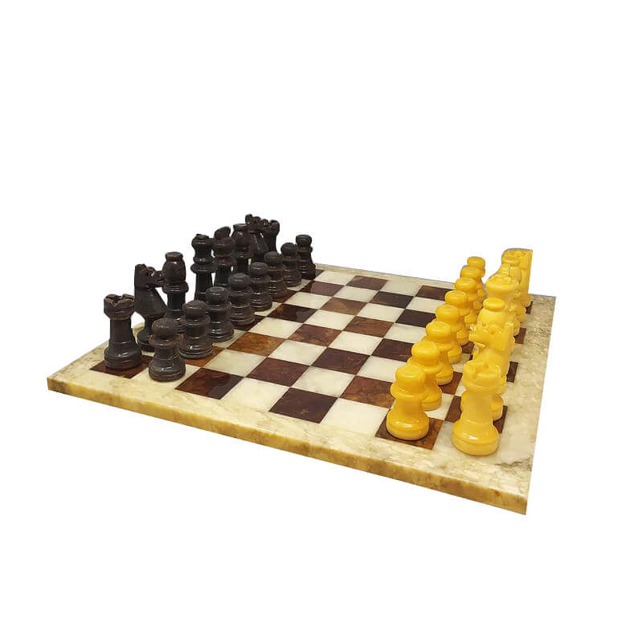 Set di scacchi italiani in Alabastro di Volterra, anni '60 1216419