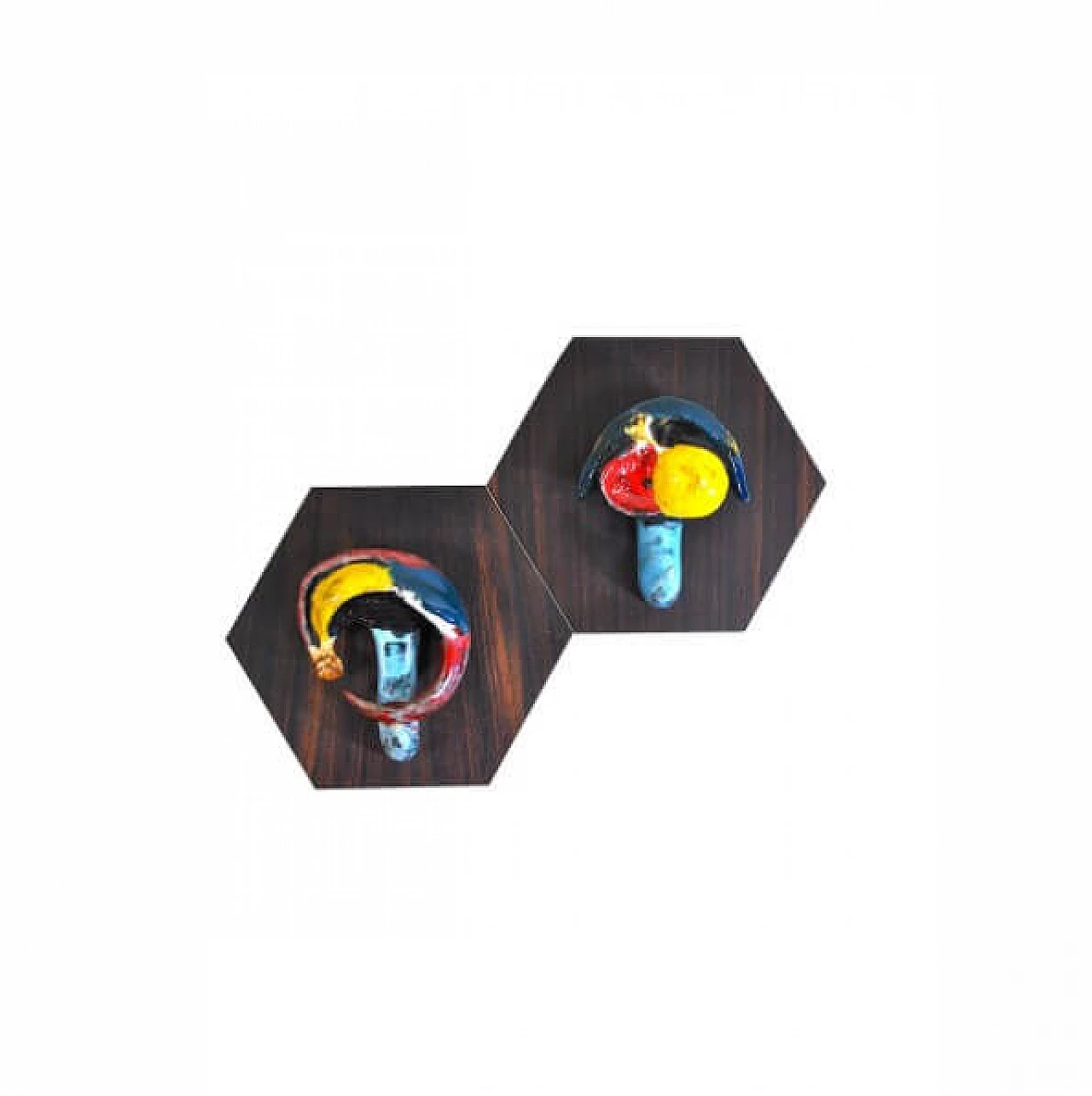 Pair of ceramic coat-hangers by San Polo, 60s 1216443