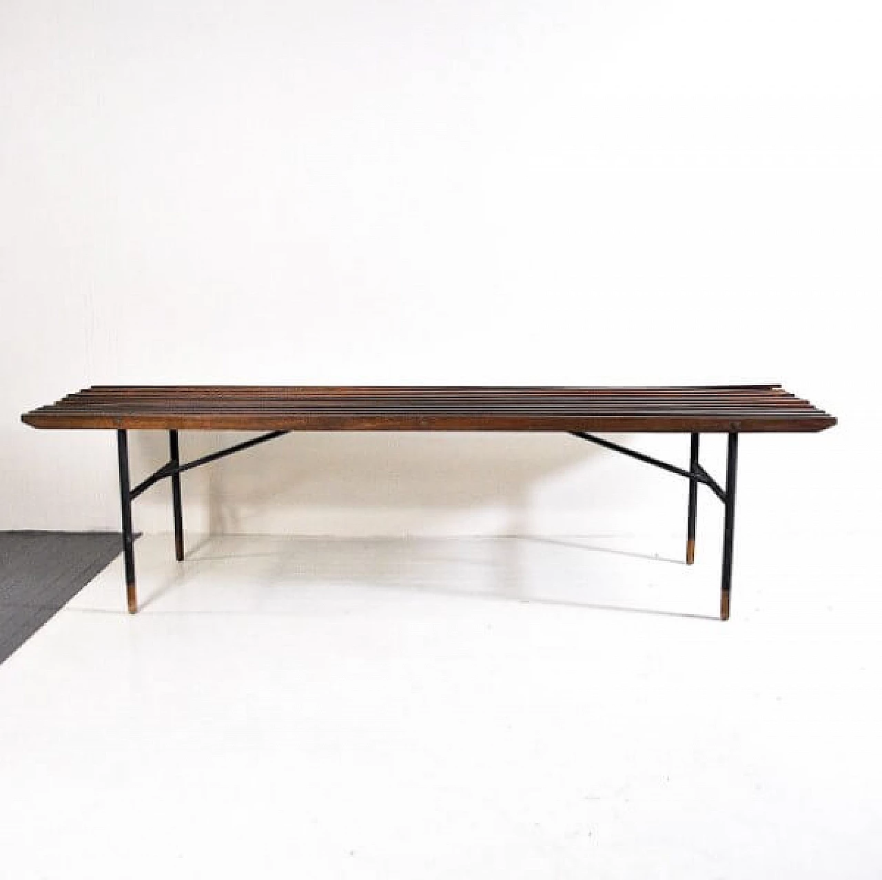 Coffee table in teak and iron, 60s 1216508
