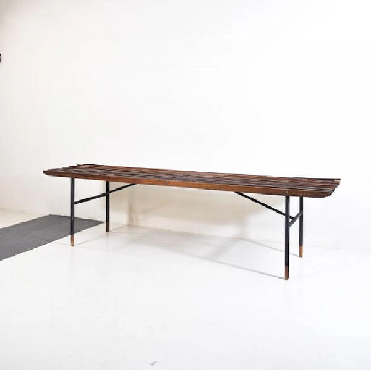 Coffee table in teak and iron, 60s 1216512