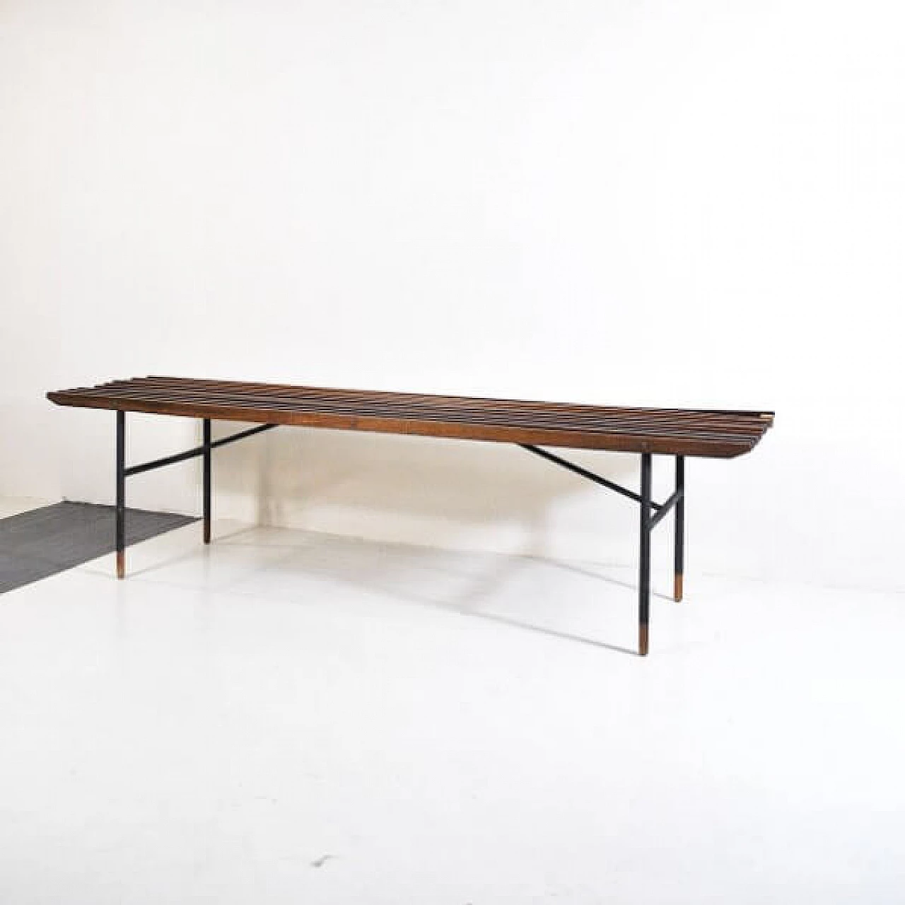 Coffee table in teak and iron, 60s 1216513