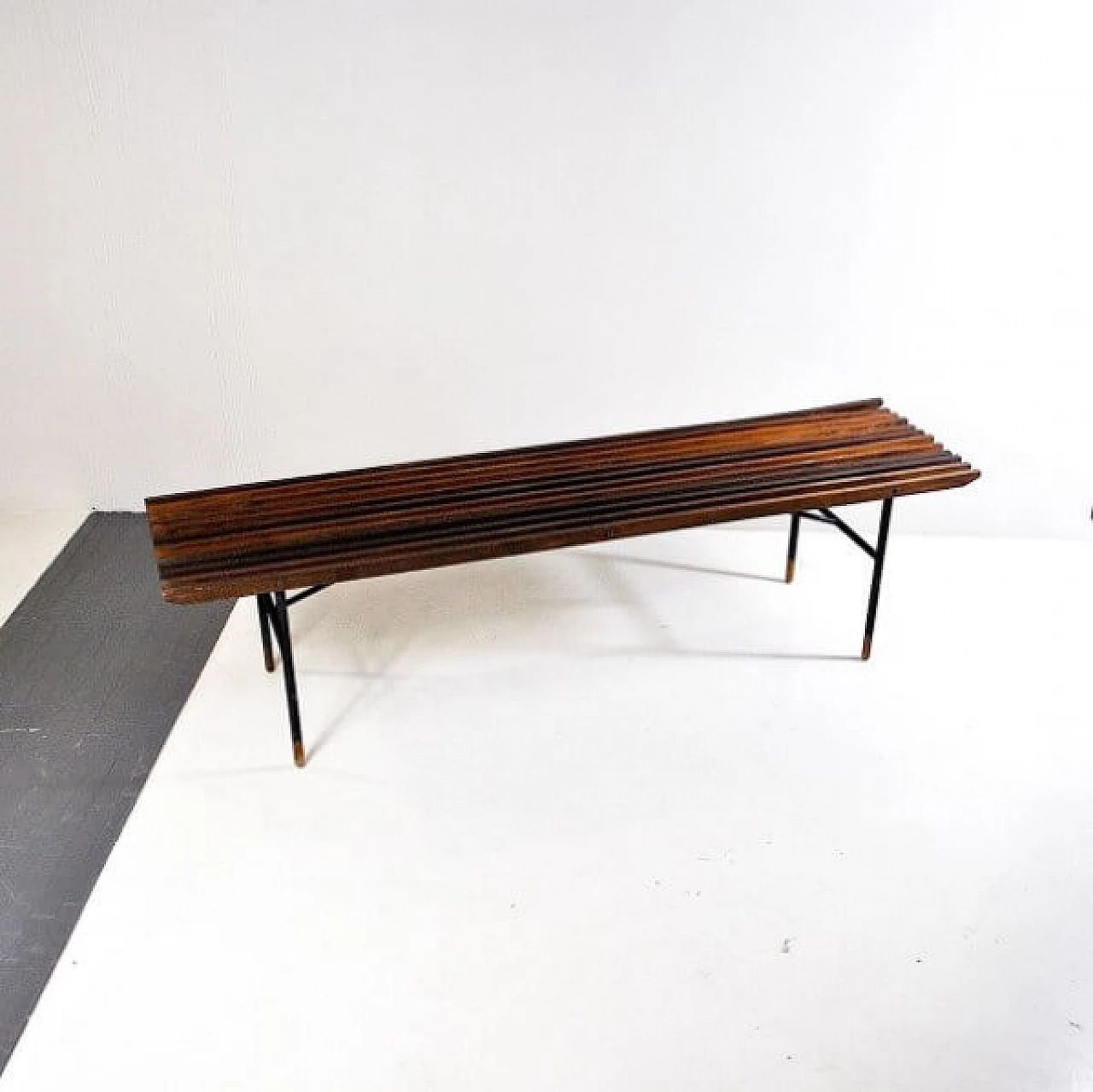 Coffee table in teak and iron, 60s 1216514