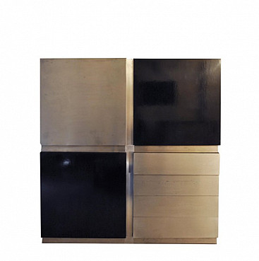 Parioli cabinet in wood and aluminium by Giotto Stoppino for Acerbis, 1970s