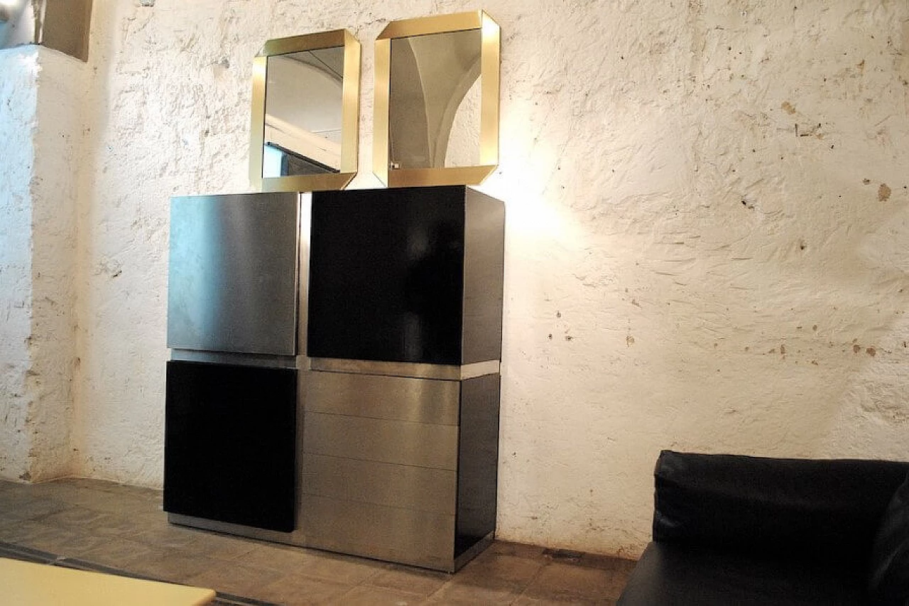 Parioli cabinet in wood and aluminium by Giotto Stoppino for Acerbis, 1970s 1216523