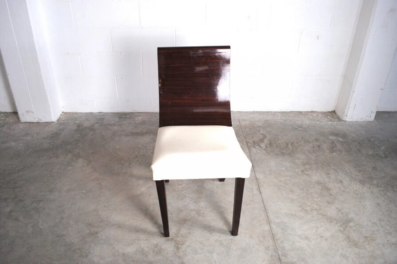 6 Art Deco chairs in bentwood and leather, 70s 1216672