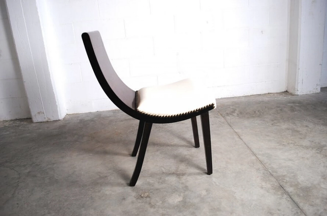 6 Art Deco chairs in bentwood and leather, 70s 1216675