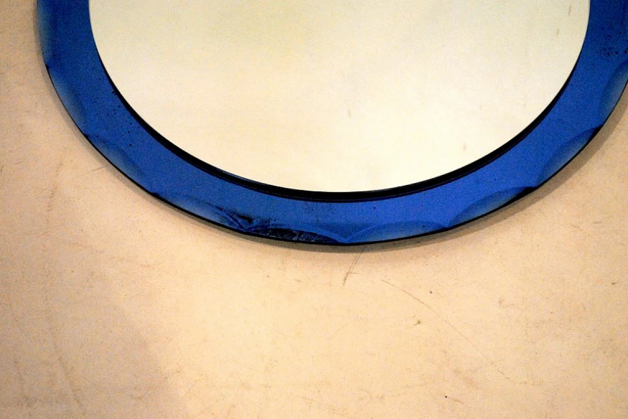 Specchio rotondo di Cristal Art, anni '50 1216684