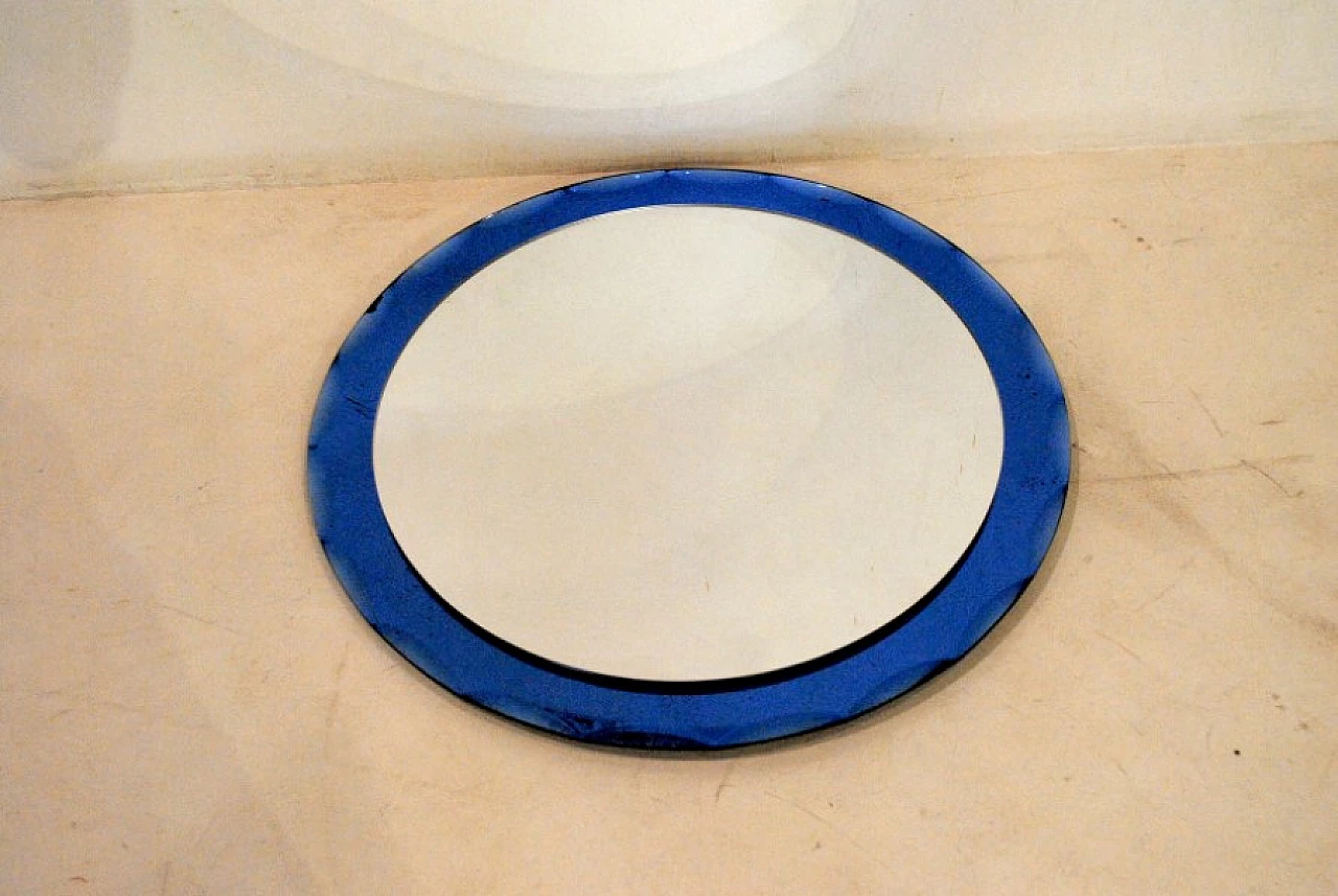 Specchio rotondo di Cristal Art, anni '50 1216686