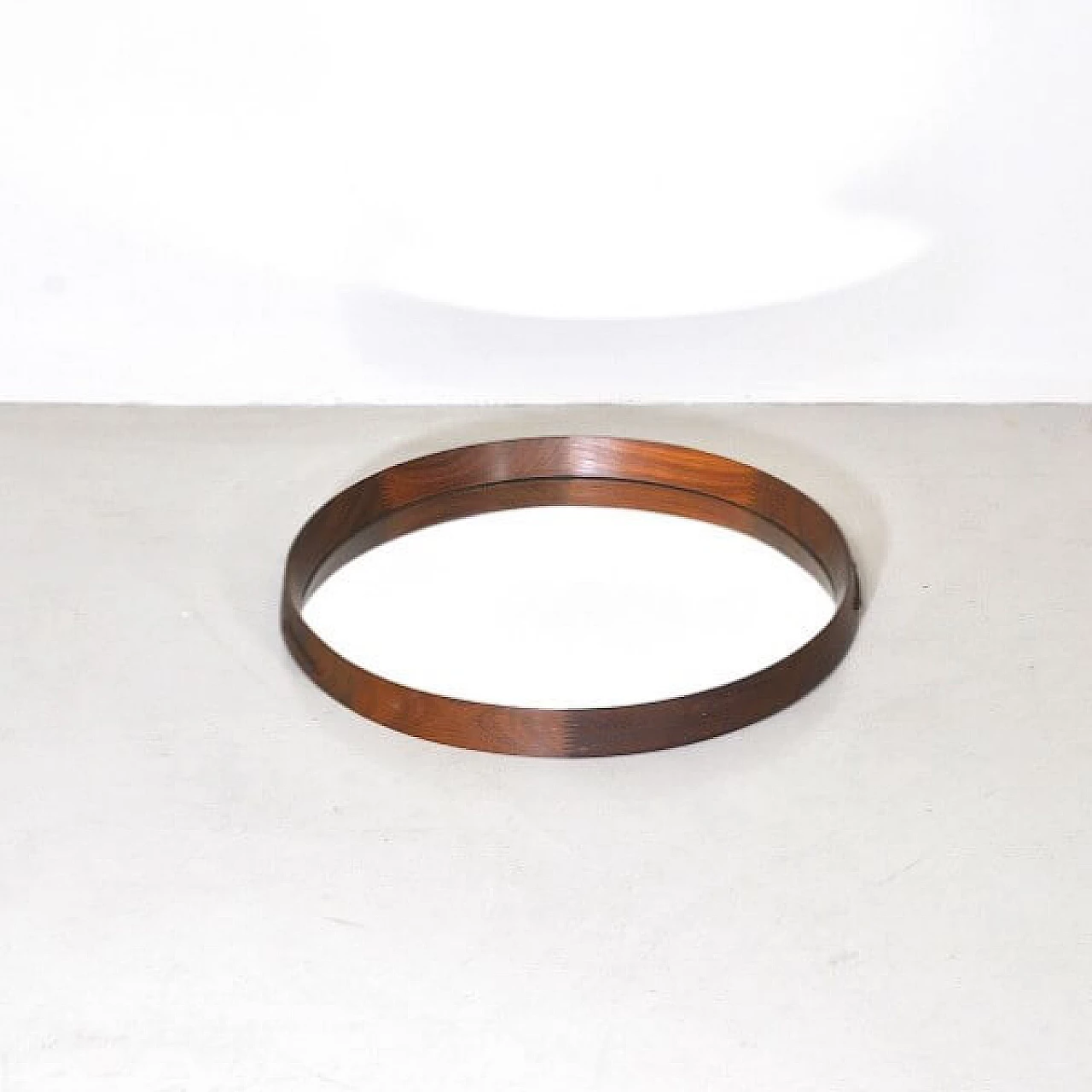 Specchio rotondo in legno, anni '60 1216792